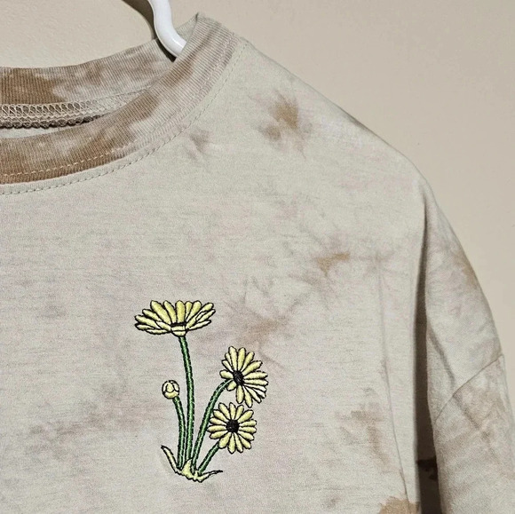 Empyre Crop Top Womens Large Tie Dye Crew Neck Short Sleeve 100% Cotton Skater - Picture 7 of 7